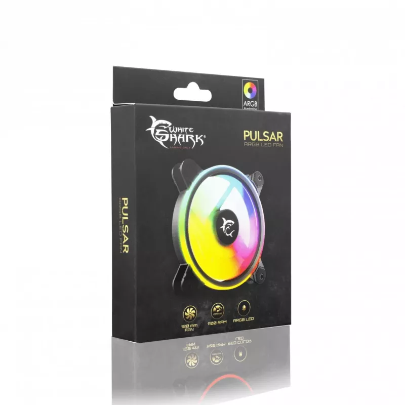 Fan White Shark Pulsar Computer case Fan 12 cm Schwarz