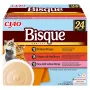 INABA Ciao Bisque Cremesuppe Katzensnacks mit Huhn, Rind und Fisch, 24 x 40 g