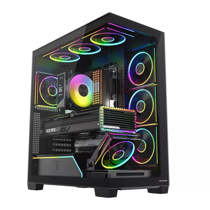 Modecom Volcano Stellar Plus ARGB Midi 8F Black