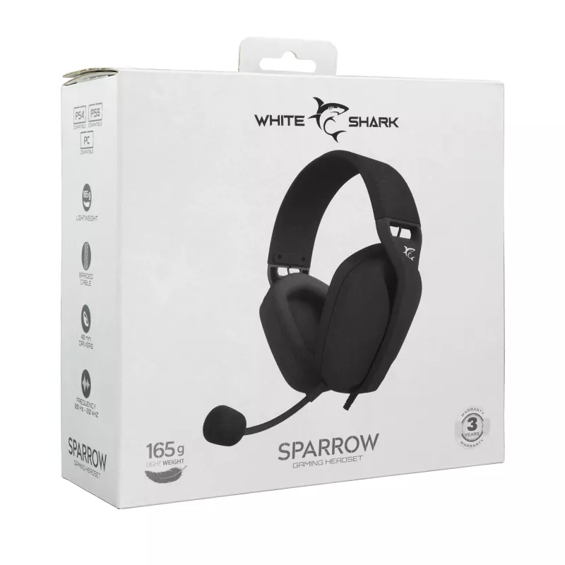 Kopfhörer White Shark GH-2443 Sparrow Schwarz
