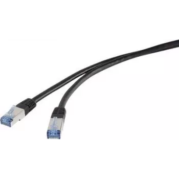 Renkforce RF-4673686 Netzwerkkabel Schwarz 1 m Cat6a S/FTP (S-STP) (RF-4673686)