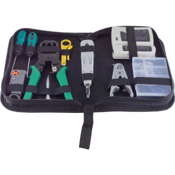 ShiverPeaks BS18-25002 Netzwerk-Werkzeugset, 10-teilig mit Tasche