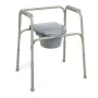 Toilettenstuhl TIMAGO TGR-R KT-S 668 — höhenverstellbarer Stahl-Toilettenstuhl, max. Belastung 110 kg, Sitzbreite 35 cm, grau
