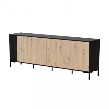 Kommode cama meble MERCI 200 x 40 x 74 cm — schwarz/artisan oak, Spanplatte