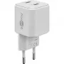 USB-C Dual-Fast Charger Nano, PD, GaN, 35 Watt (Weiß, 2x USB-C, Power Delivery 3.0)