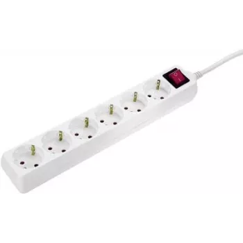 Mehrfachsteckdose AS Schwabe Multipower Strip 11671 — weiß, Schutzkontakt-Steckdosen mit Hauptschalter