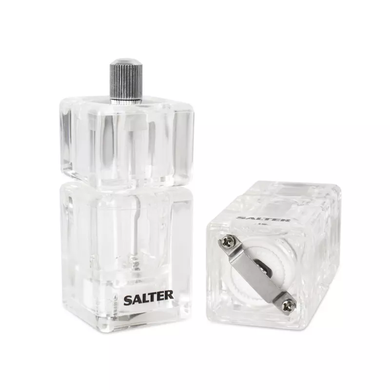 Salz- und Pfeffermühle Salter 7605 CLXR Twin kompaktes Design, batteriebetrieben, einstellbarer Mahlgrad