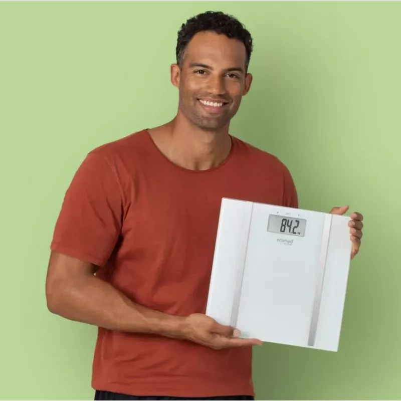 Ecomed BS-70E Rechteckig Weiß Elektronische Personenwaage