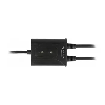 Serielles Kabel DeLOCK 63950 USB 2.0 Typ-A 2 x RS-232 DB9 Schwarz 0,6 m