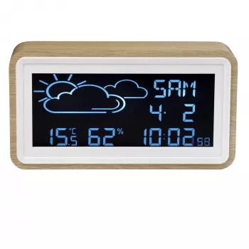 Digitale Wetterstation Denver WS-72 Holz LCD DC/Batterie