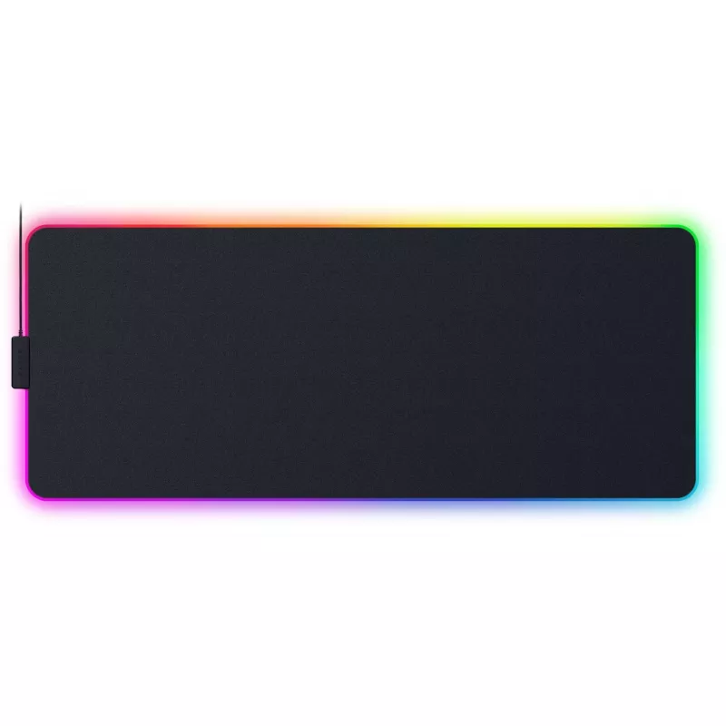 Gaming-Mauspad Razer Strider Chroma – Polyester-Oberfläche, 370×900 mm, schwarz, mehrfarbige Hintergrundbeleuchtung