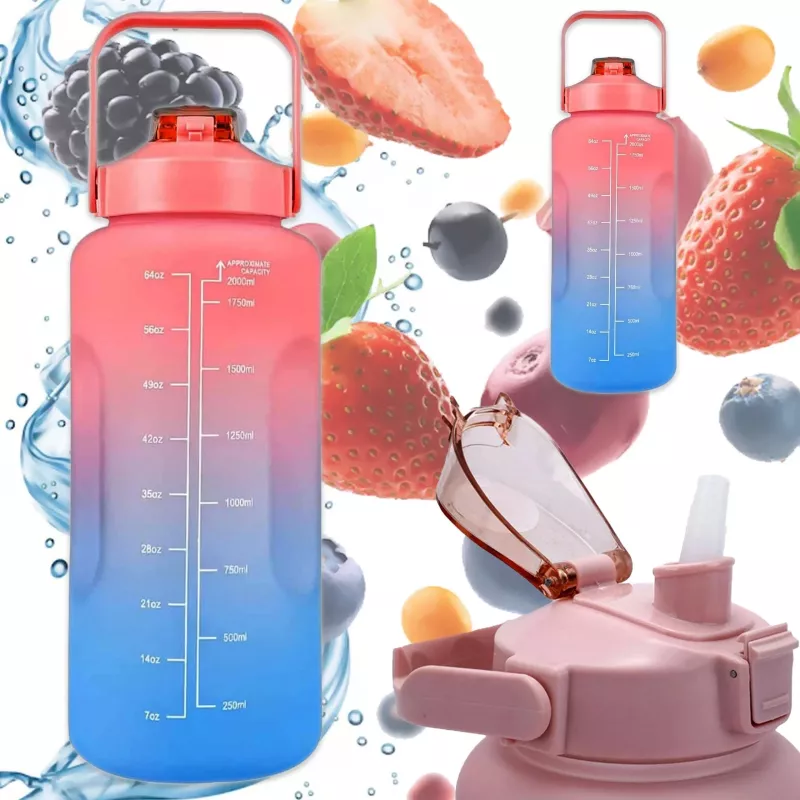 Extralink Motivationsflasche, 2000 ml, Rot-Blau, BUT-994