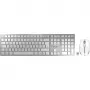 CHERRY DW 9100 SLIM Tastatur Maus inklusive Universal RF Wireless + Bluetooth QWERTZ Deutsch Silber