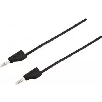 VOLTCRAFT Prüfkabel [Stecker 4 mm - Stecker 4 mm] 0,75 m Schwarz MSB-300 (MSB-300-0.75-SW)