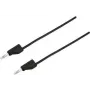 VOLTCRAFT Prüfkabel [Stecker 4 mm - Stecker 4 mm] 0,75 m Schwarz MSB-300 (MSB-300-0.75-SW)