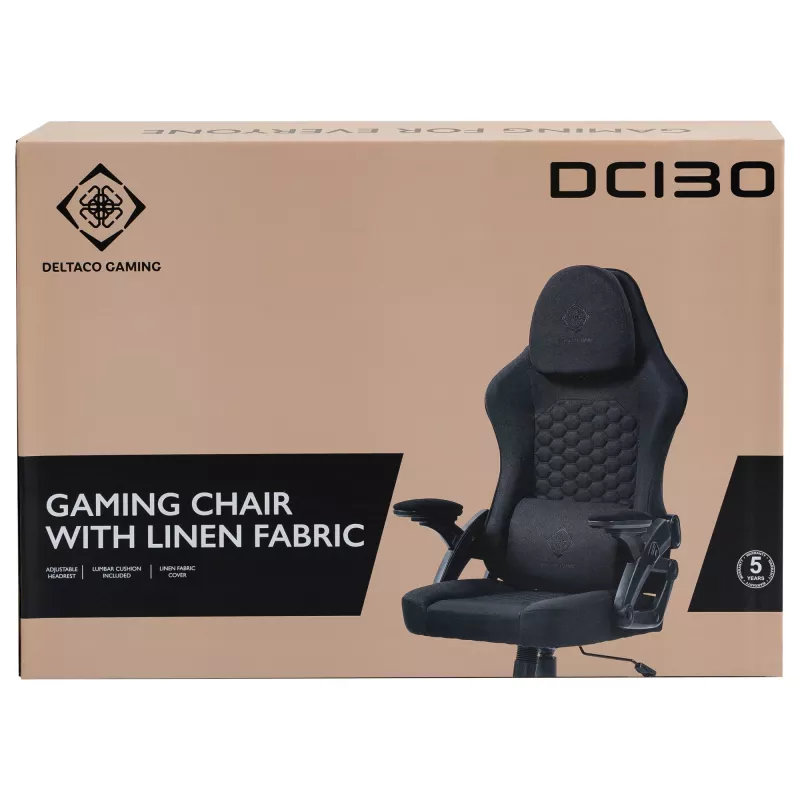 Deltaco DC130 Gamingstuhl Soft Woven Mesh schwarz (GAM-180)