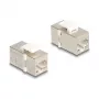 Keystone-Modul DELOCK 90637 — flach RJ-45, silber/weiß, 16,1×29,9×20,7 mm