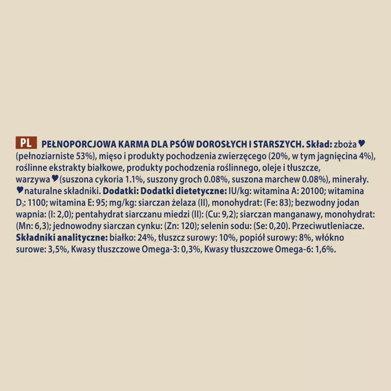 Trockenfutter Purina Nestlé Dog Chow Mature Senior mit Lamm 14 kg, 24% Protein, 10% Fett
