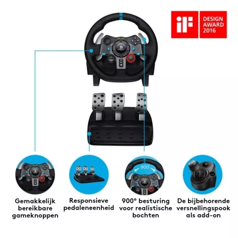 Logitech Driving Force G29 - Lenkrad- und Pedalset - Kabelgebunden - für Sony PlayStation 3, Sony PlayStation 4