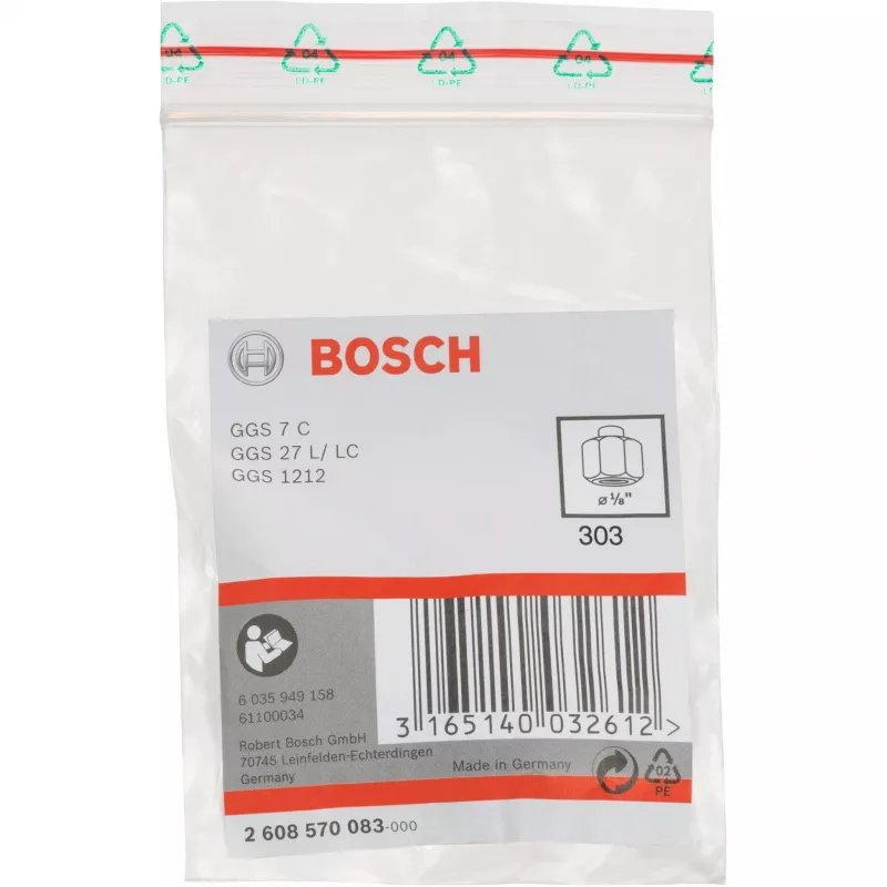 Spannzange Bosch 2608570083 1/8 Zoll mit Spannmutter