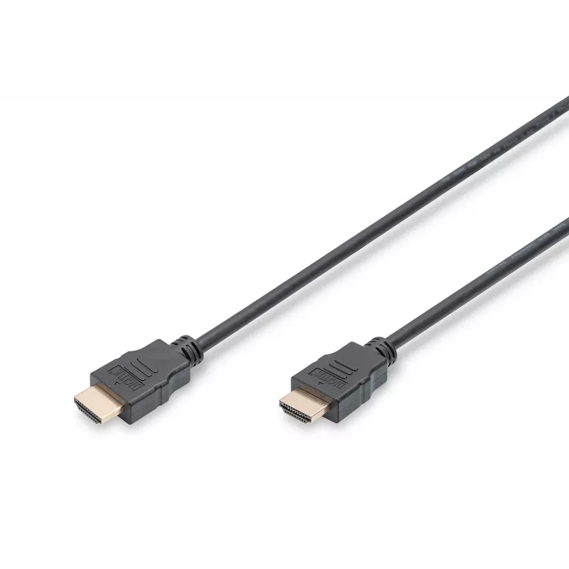 Assmann HDMI High Speed Verbindungskabel, Typ A M/M, 5,0 m, mit Ethernet, ehemals HDMI 1.4, UL, schwarz, gold (AK-330114-050-S)
