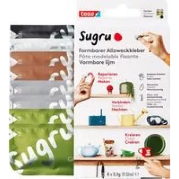 tesa Sugru Allzweckkleber 41285-00001-00 Schwarz, Weiß, Grün, Braun, Grau 8 Stück (41285-00001-00)