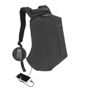Rucksack Tellur Notebook 15.6 Antitheft mit USB-Anschluss, Schwarz