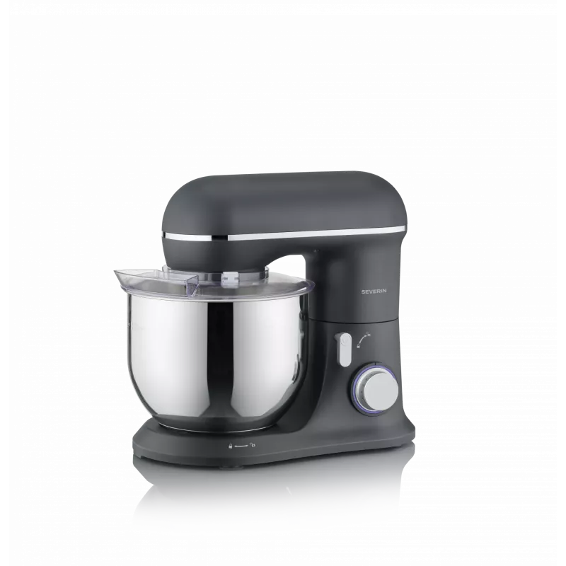 Küchenmaschine SEVERIN KM 3899 — 1200 W, 5,3 L Edelstahlschüssel, Schwarz