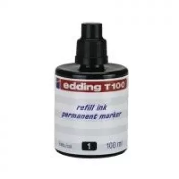 Marker-Nachfülltinte Edding T 100 Schwarz 100 ml
