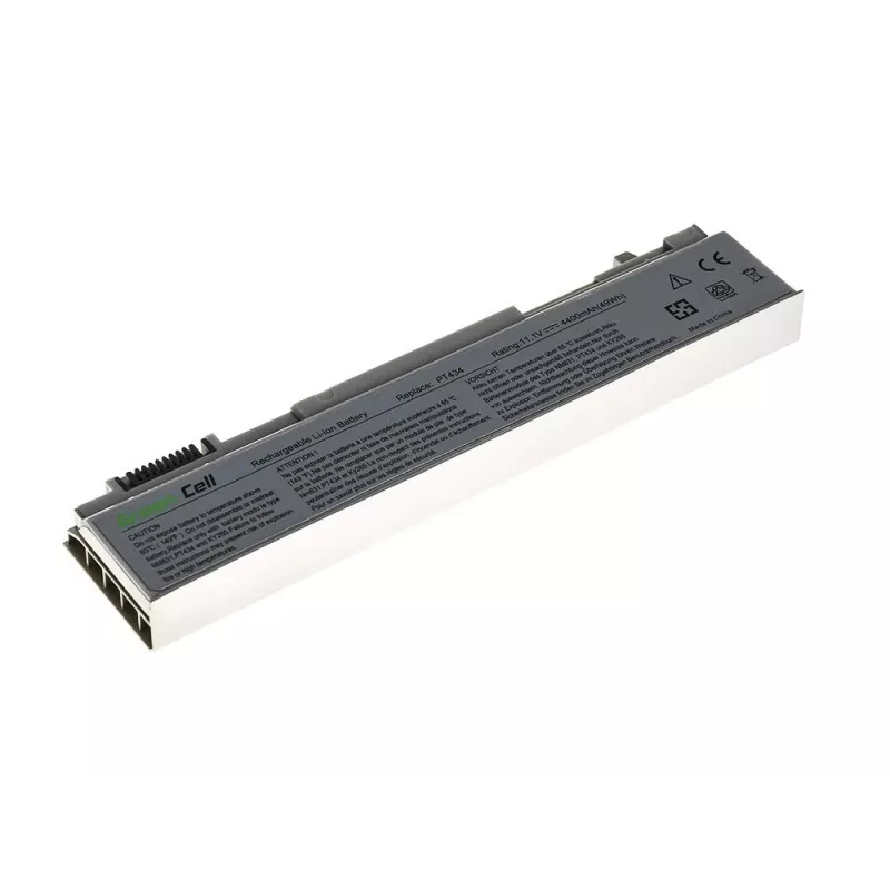 Laptop-Akku Grün Cell DE09 für DELL Latitude E6400 E6410 E6500, Li‑Ion 4400 mAh, 11,1 V, 6 Zellen, silber