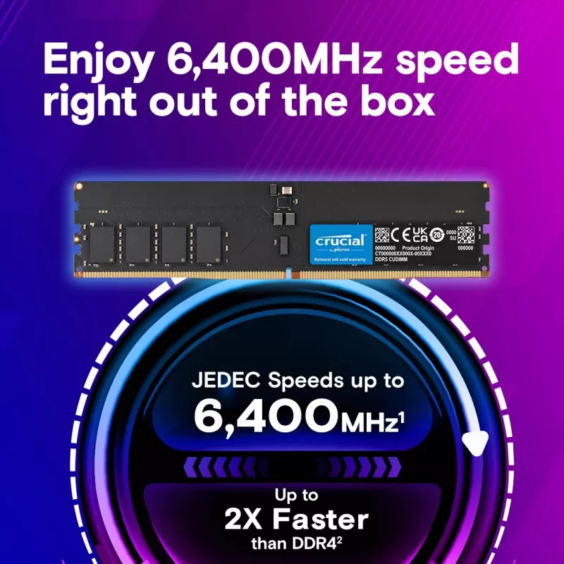 Speicher DDR5 64GB/6400 (2*32GB) CL52 CUDIMM
