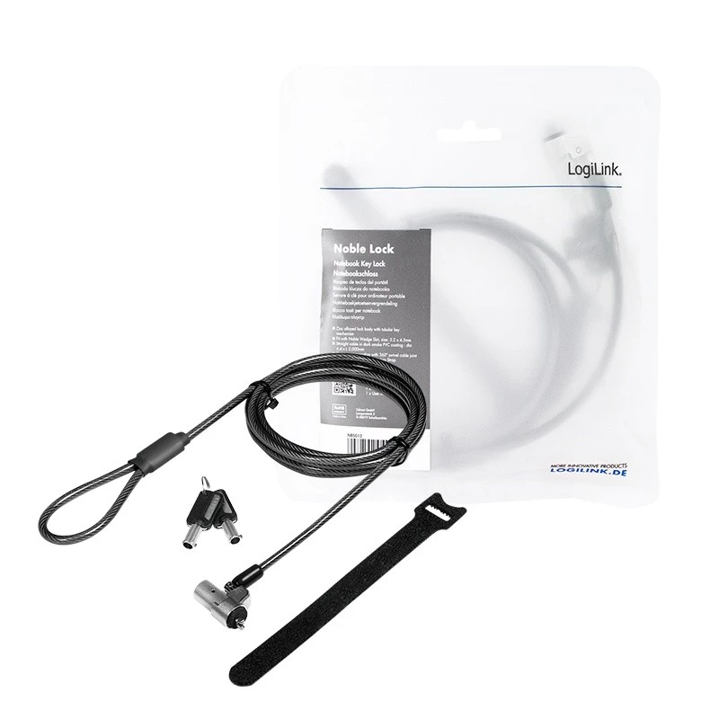 Kabelschloss LogiLink NBS012 Schwarz Silber