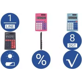 Jakob Maul GmbH M 8 Taschenrechner Pink Anzeige 8-stellig batteriebetrieben