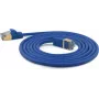 Wantec Extra-dünnes Cat.7 Rohkabel SSTP Patchkabel - 0,2 m - Cat.7 Rohkabel - S/FTP (S-STP) - RJ-45 - RJ-45 - Blau (7128)