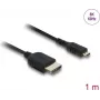 HDMI-Kabel DELOCK 81690 — 1 m, HDMI Typ A (Standard) auf Typ D (Micro), vergoldete Kontakte, 48 Gbit/s, 7680×4320, schwarz