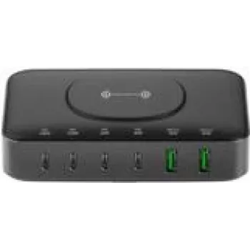 4smarts Ladestation - 7-in-1 - 100 Watt - 5 A - PD/PPS, PD 3.0, QC 3.0, HiSilicon Fast Charging, AFC - 6 Ausgangsports (24 Pin USB-C, USB)