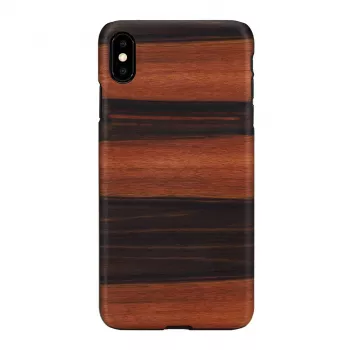 Smartphone-Hülle man and wood für iPhone XS Max – Ebenholzschwarz, schützende Hartschalen-Rückabdeckung