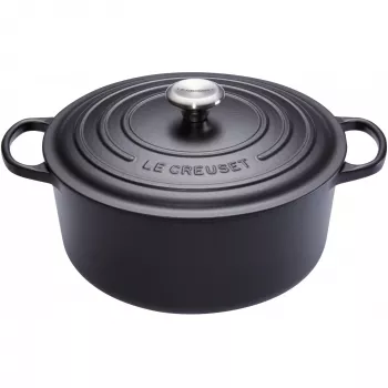 Le Creuset Signature Bräter rund 26 cm Schwarz (21177260000430)