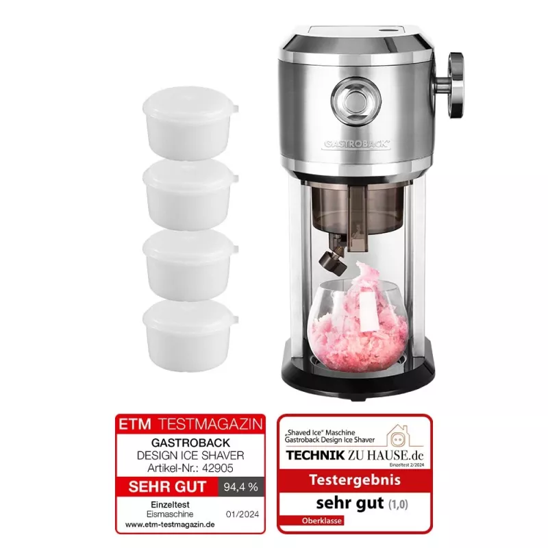 GASTROBACK Zubehör-Eiswürfelmodul-Set 4 Stück mit Deckel für Eisformen 91552