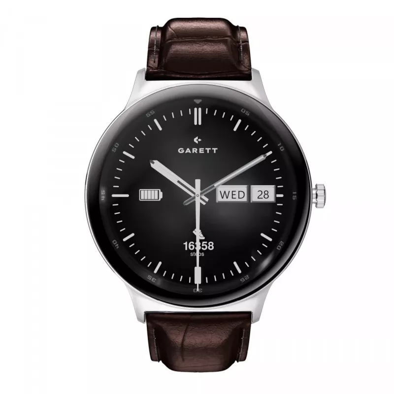 Smartwatch Garett Quantum — Edelstahl Silber