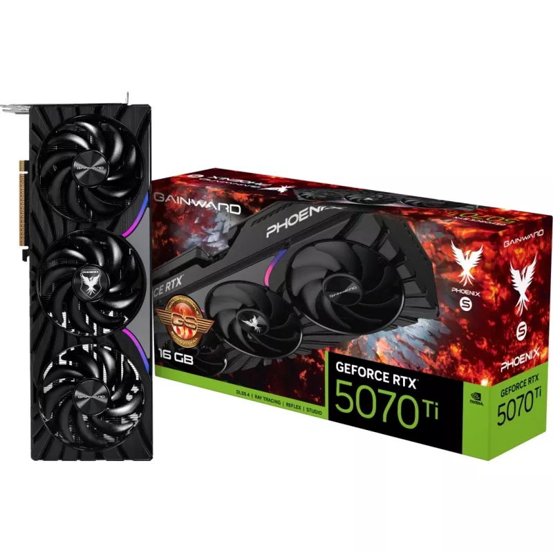 Grafikkarte GAINWARD GeForce RTX 5070 Ti Phoenix-S GS, 16 GB GDDR7, PCIe 5.0, 256-Bit, 2295 MHz