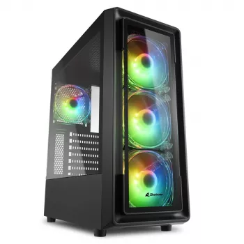 PC-Gehäuse Sharkoon TK4 RGB Midi Tower Schwarz