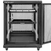 Qoltec 54516 19-Zoll-Rack-Patchpanel, 24 Ports, 1U, UTP, Schwarz
