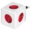 Allocacoc 2304/FREXPC Steckdosenleiste 3 m 5 AC-Steckdosen Innen Rot, Weiß