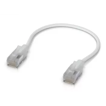 Netzwerk-Patchkabel UBIQUITI UACC-Cable-Patch-EL-C6A 0,15 m Cat6a RJ-45 durchscheinend weiß