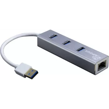 Inter-Tech Argus IT-310-S - USB 3.2 Gen 1 (3.1 Gen 1) Type-A - RJ-45 - USB 3.2 Gen 1 (3.1 Gen 1) Type-A - Grau - Aluminium - LAN - USB - Gigabit Ethernet (88885471)