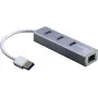 Inter-Tech Argus IT-310-S - USB 3.2 Gen 1 (3.1 Gen 1) Type-A - RJ-45 - USB 3.2 Gen 1 (3.1 Gen 1) Type-A - Grau - Aluminium - LAN - USB - Gigabit Ethernet (88885471)