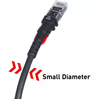 Netzwerkkabel PatchSee TP-6A-F/5 Schwarz 1,5m Cat6a F/FTP