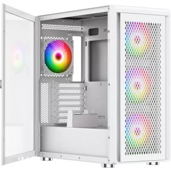PC-Gehäuse Silentware Air 100 White — Mid-Tower ATX-kompatibel, weiße Oberfläche