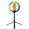 LogiLink Smartphone-Ringleuchte mit Selfie-Stick-Stativ, DM 20cm (AA0156)